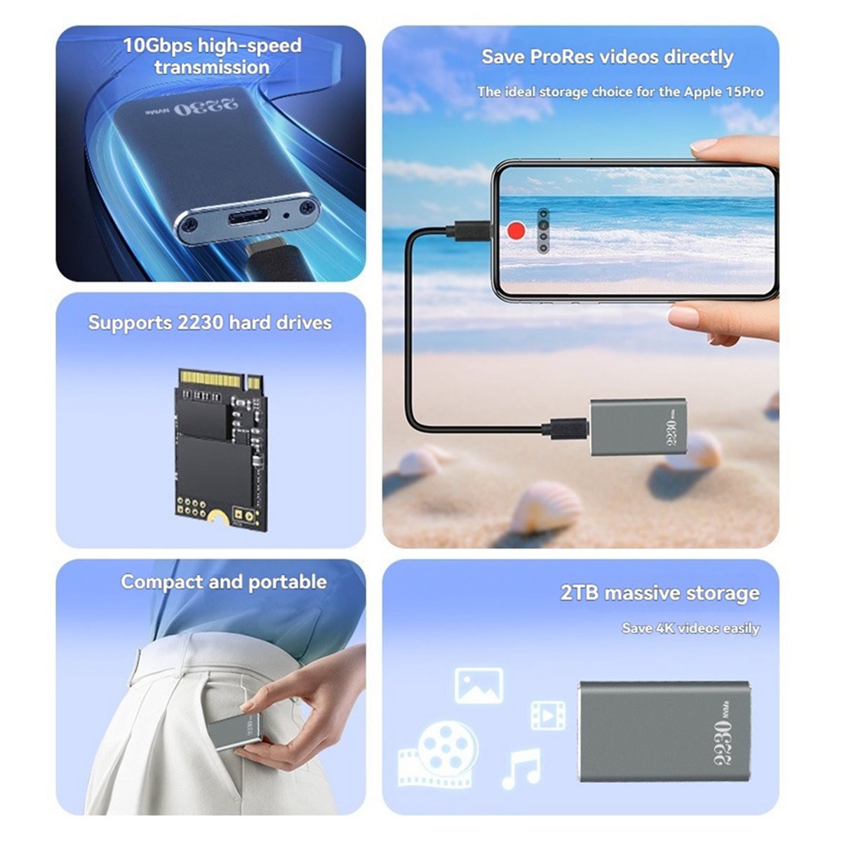 External Ssd - Gabinete A40I para SSD M.2 NVMe